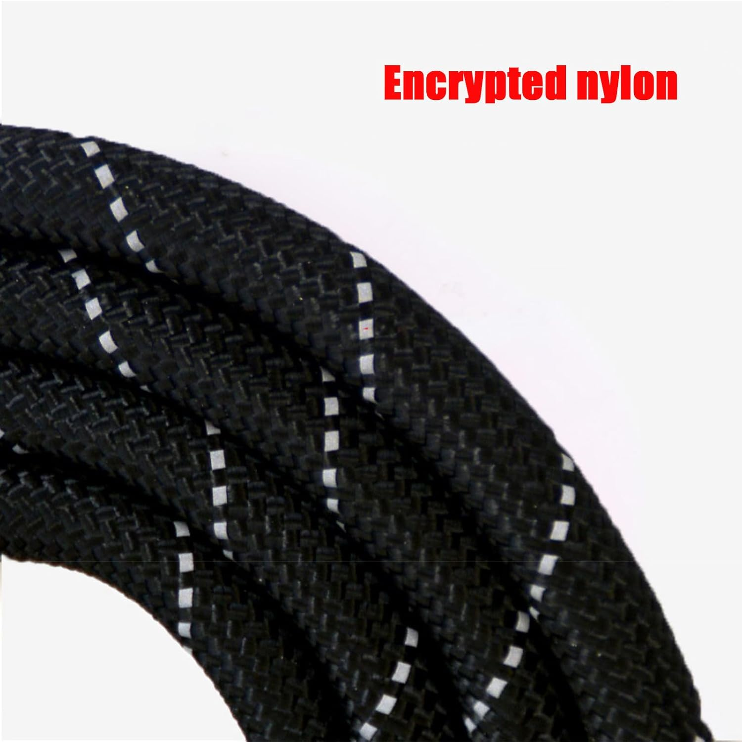 BGENHPON Durable Strong Chew Resistant Dog Lead Slip Lead Nylon Rope with Padded Handle for Walking Training Pet Puppy Mountain Climbing Harness Slipknot Leash 1.2Cm Thick Black 5Ft image number 4