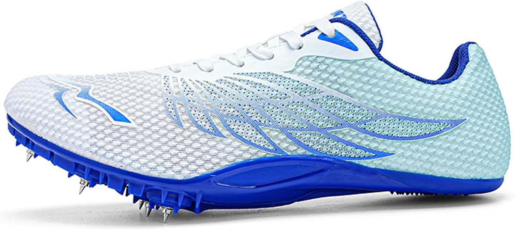 SDEQA New Track and Field Shoes for Mens Women Kids Boys Girls 8 Spikes Running Racing Shoes for Race Jumping Sprint Athletic Training image number 6