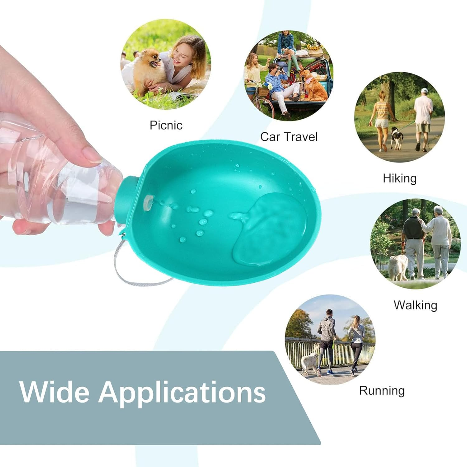 Pet Water Bottle, Pet Water Bottle, Dog Water Bottle, Water Bottle for Pets, for Dogs, Cats, Outdoor Walks, Hiking (Water Bottle Not Included) image number 2