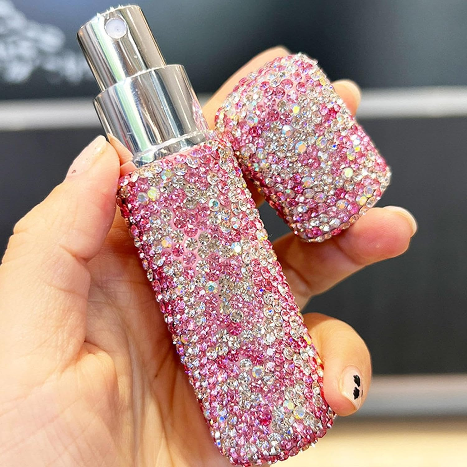 Empty Perfume Spray Bottles, 10Ml Bling Refillable Glass Atomizer, Travel-Size Fragrance Oil Sprayer, Portable Scent Dispenser for Kids, Adults, Perfume, Hair Mist image number 2