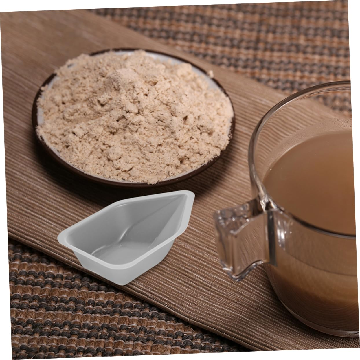 SOLUSTRE 10Pcs Plastic Weighing Dish Weighing Trays Food Scale Laboratory Weigh Boat Small Plastic Tray for Powder Epoxy Crafts image number 4