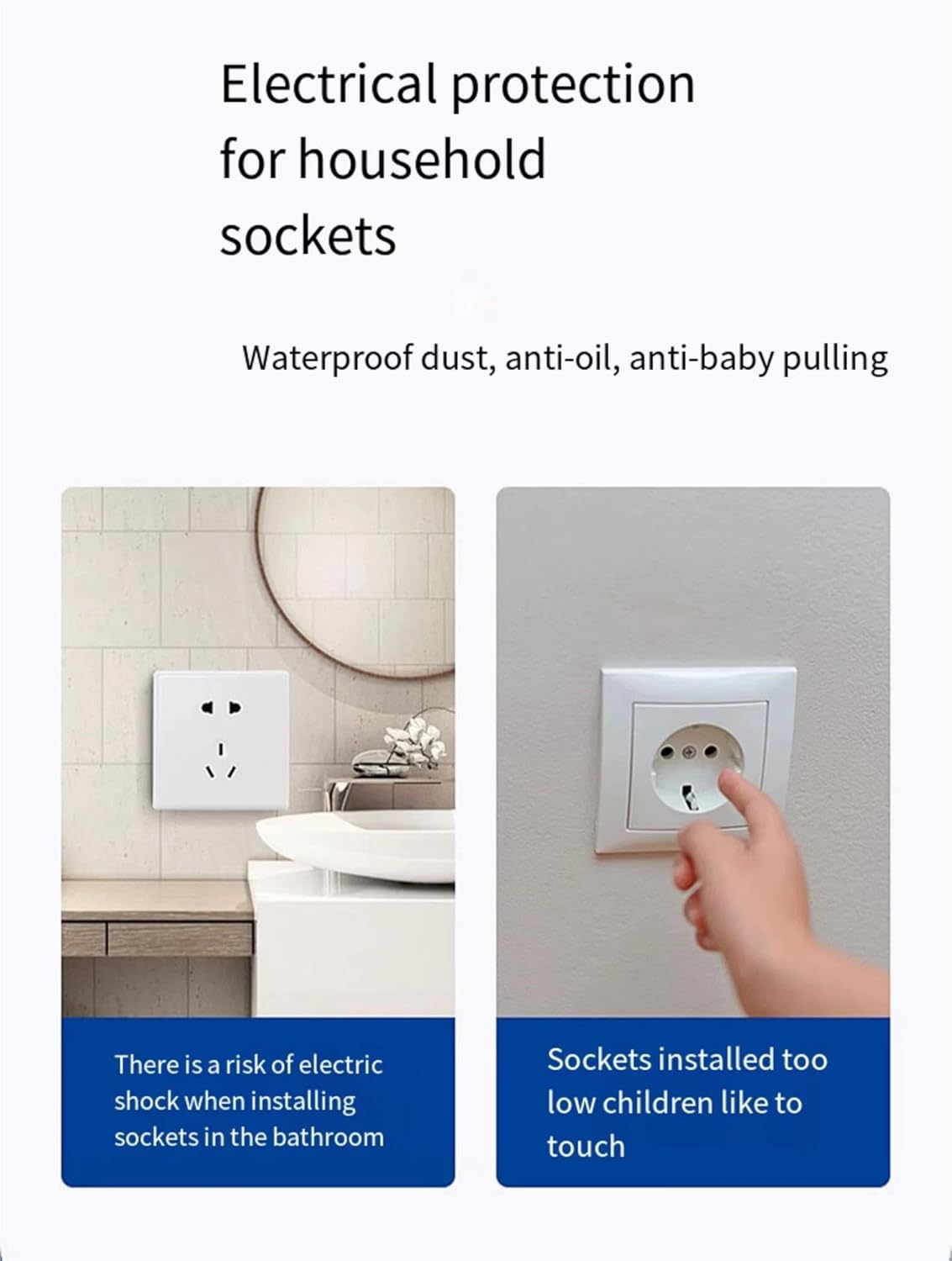 Power Box Baby Proof Outlet Cover White Outlet Covers Electric Luminaries Outdoor Wall Switch Guard Socket Cover Weatherproof Farmhouse Switch Plates Wall Switch Cover（Transparent Color） image number 6