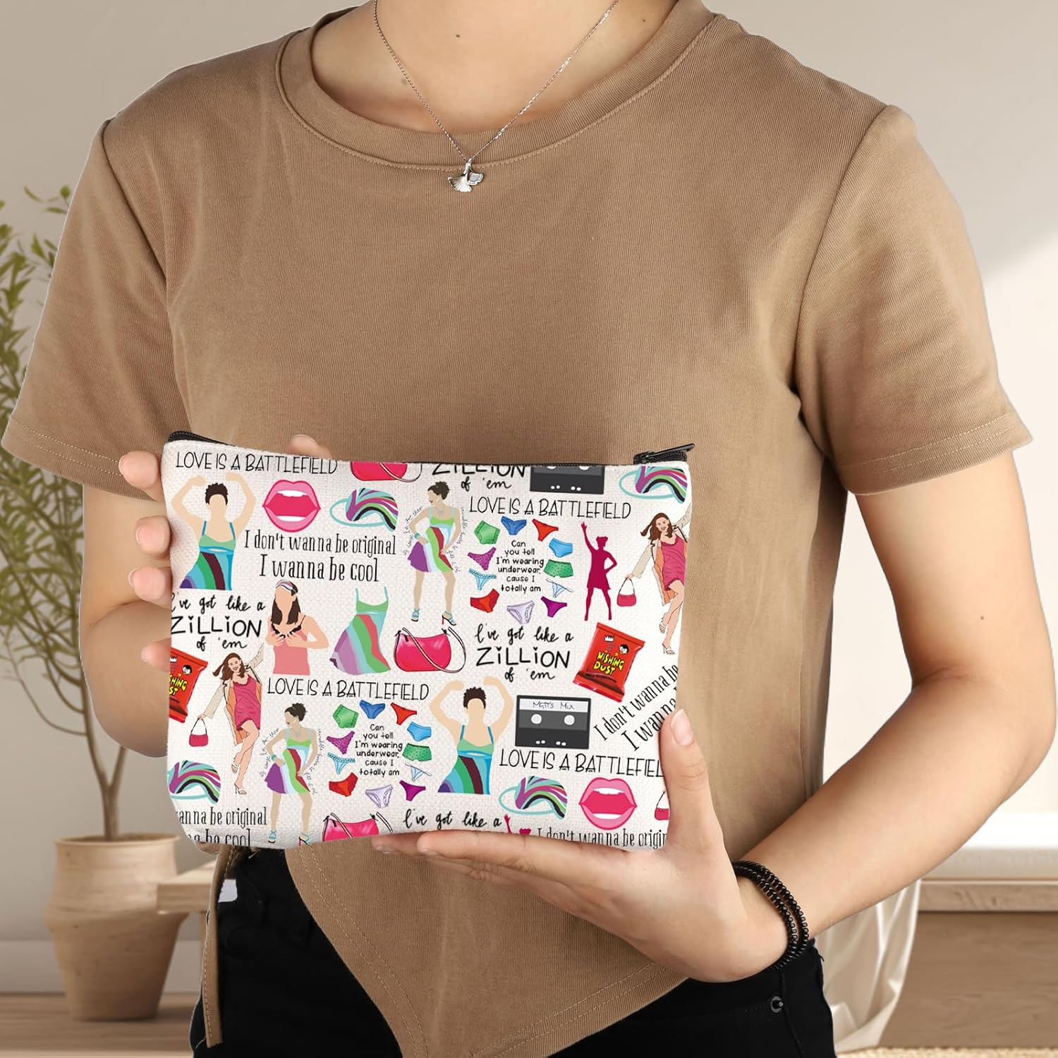 G2TUP Thirty Flirty & Thriving Makeup Bag Jenna 13 Gifts 30Th Birthday Party Bag Dirty Thirty Gifts, LOVE IS A, Fit image number 4