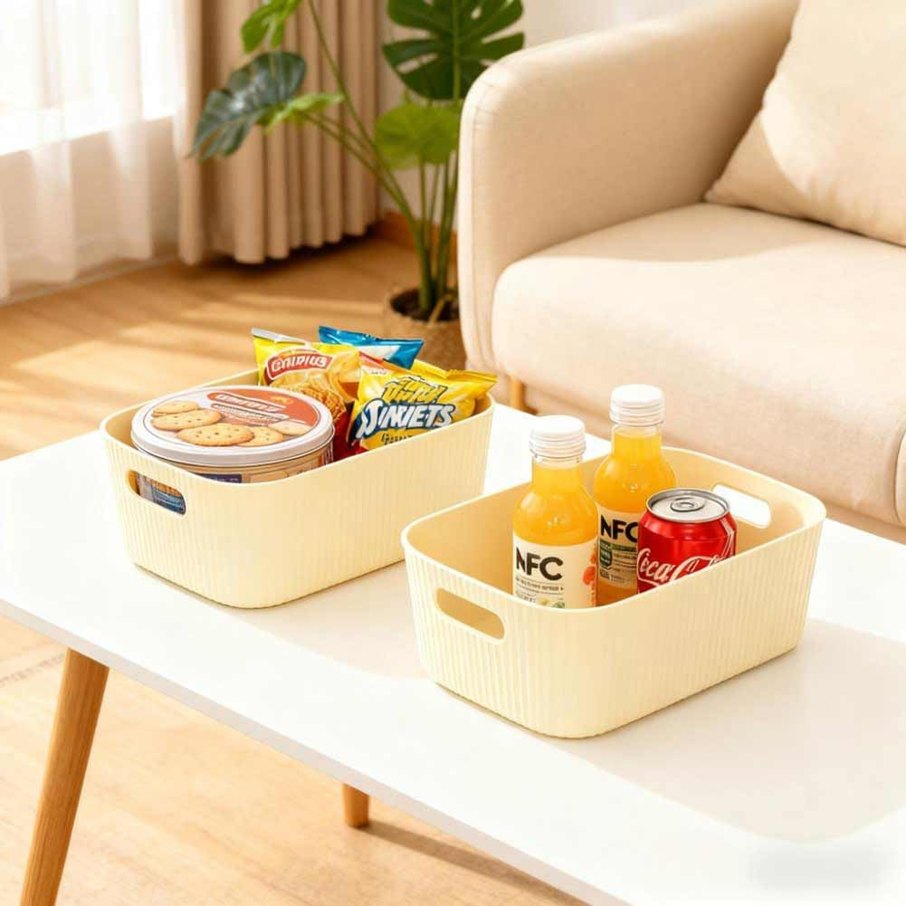 12 Pack Plastic Storage Bins Basket Toy Organizers and Storage Bins for Home Cupboard Kitchen Bathroom Office Pantry Organization image number 1