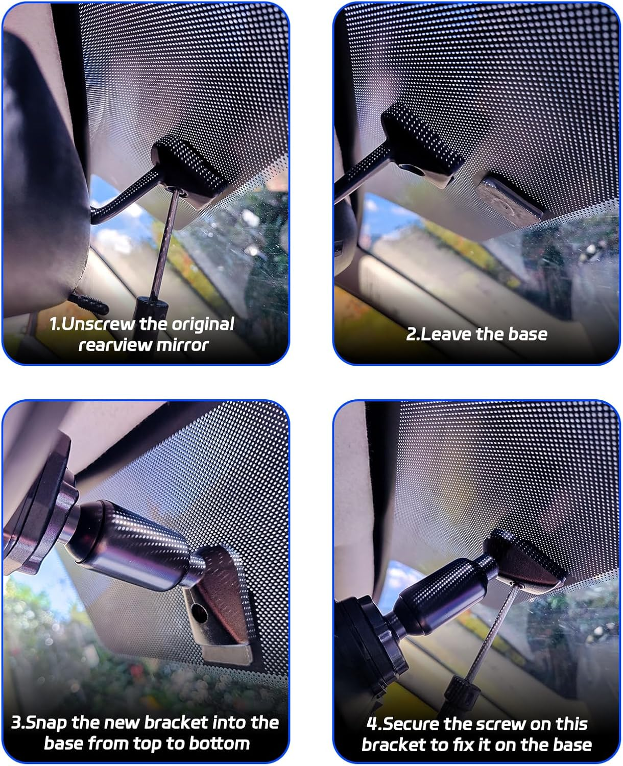 Pelsee Bracket for 12&lsquo;&rsquo; Mirror Dash Cam Rear View Dash Camera Mount image number 2