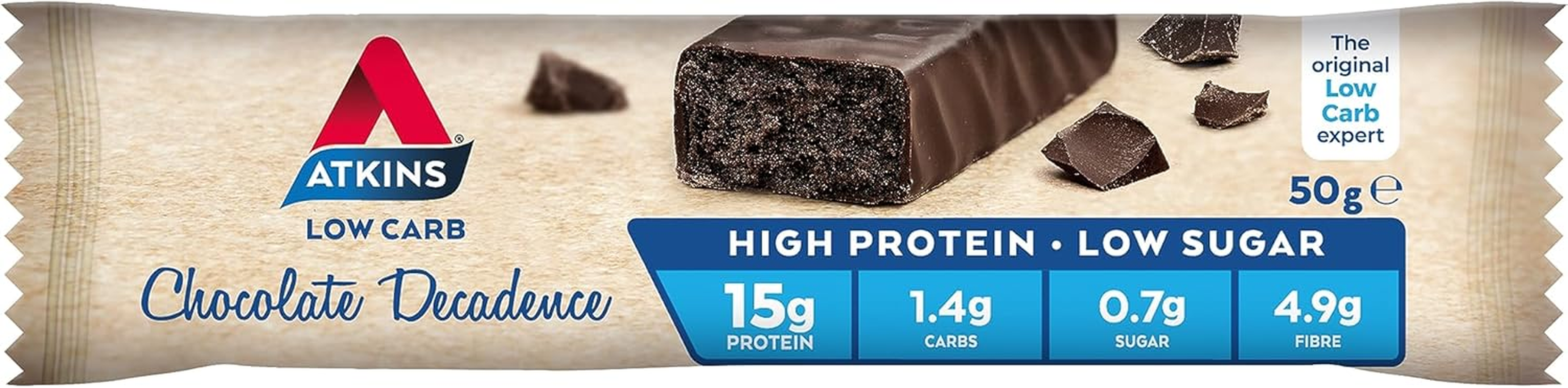 Atkins Advantage Bars, Chocolate Decadence, 750 Grams, Pack of 15 image number 6