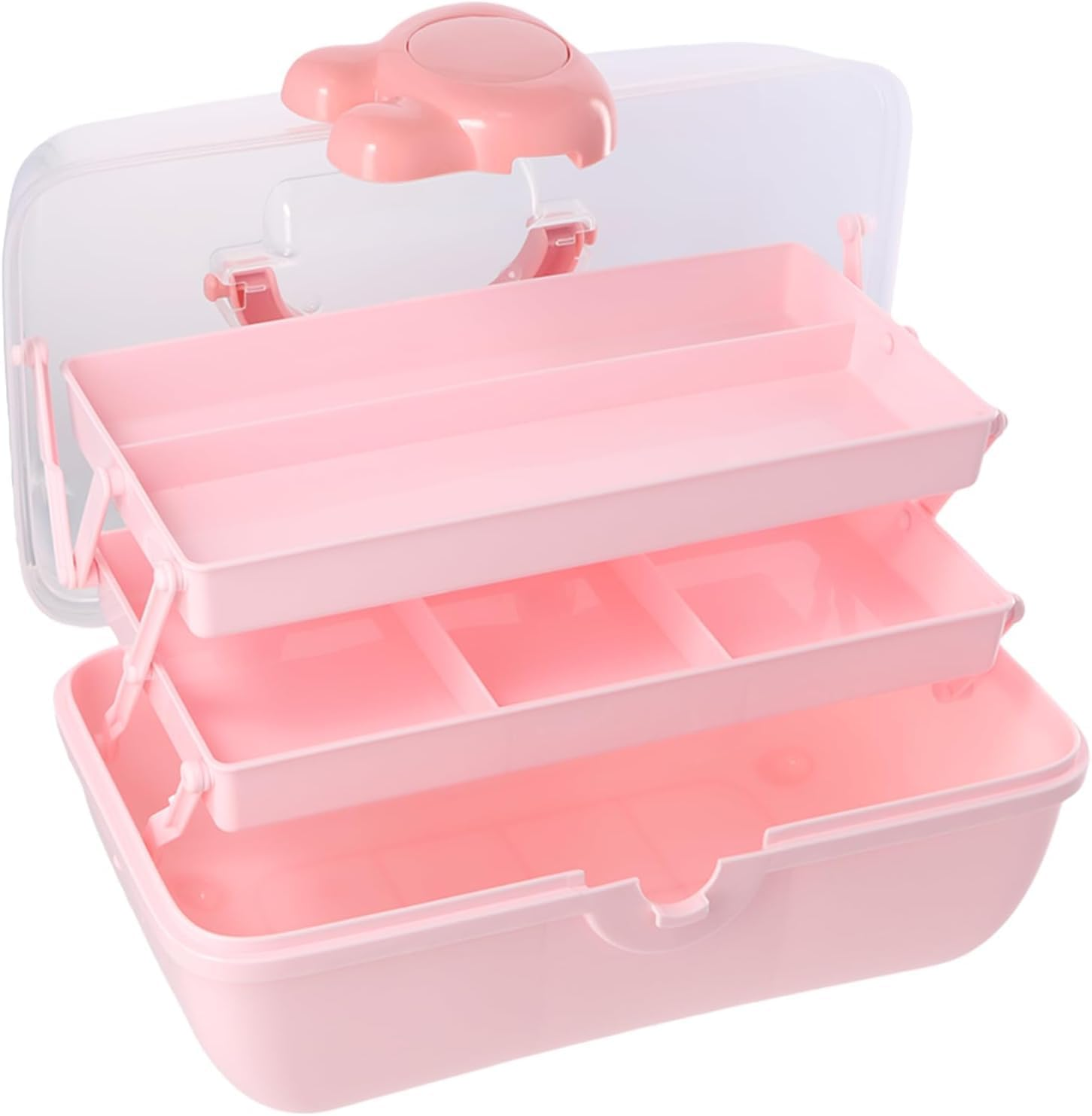Limcryspp Three-Layer Multi-Purpose Slot-Type Storage Box, Suitable for Children'S Handicrafts, Sewing, Medicine, Tools, Beauty Products and Accessories - Plastic Organizing Box and Box (Rabbit) image number 3