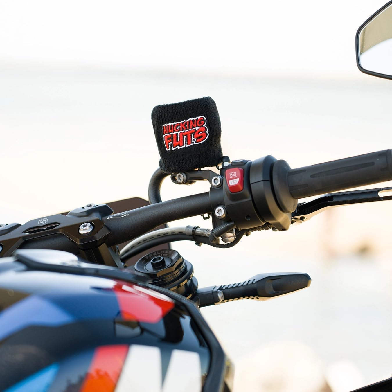 Brake Fluid Reservoir Cover Sock for Motorcycles, Sporbikes and Gifts by Moto Loot (Nucking Futs) image number 5