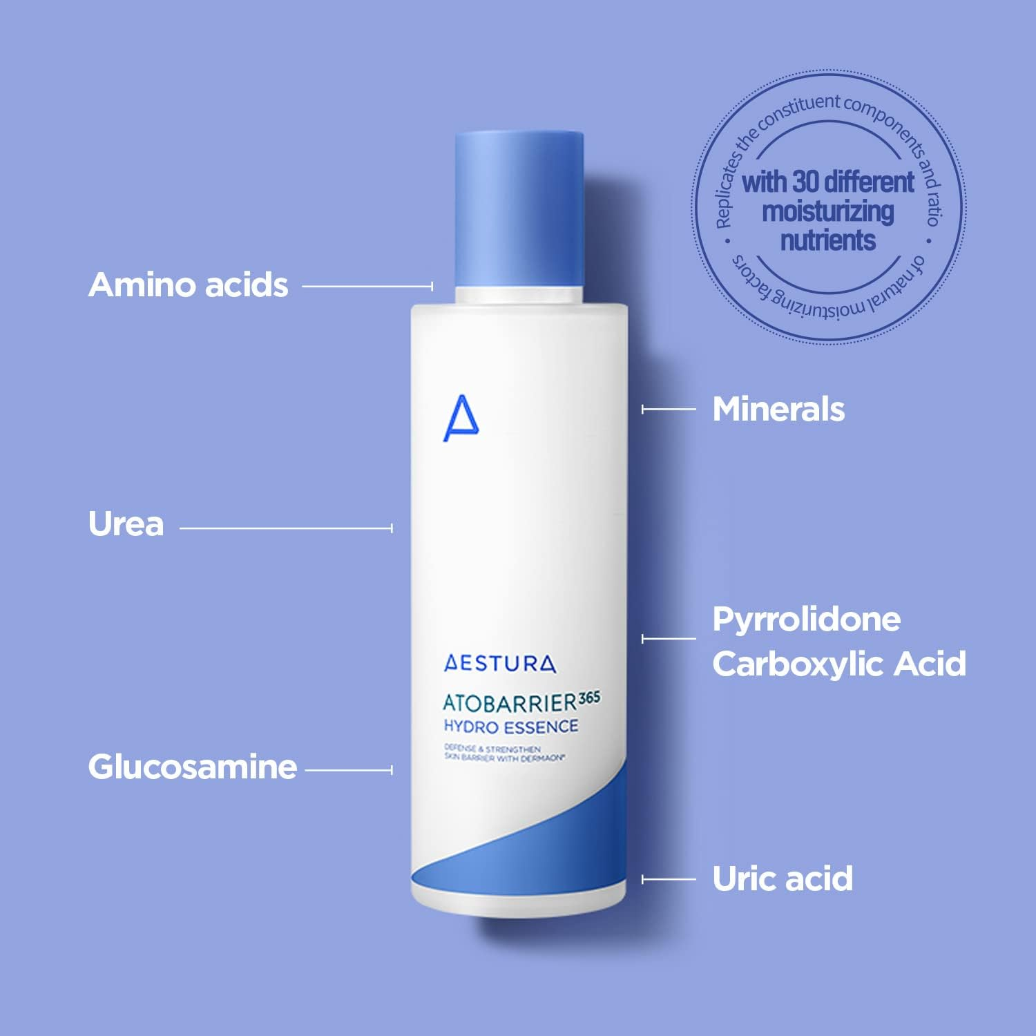 AESTURA Atobarrier365 Ceramide Hydro Essence Deep Hydrating with 30 Moisture Nutrients for Face Normal to Dry Skin 5.07 Oz, 150Ml image number 1