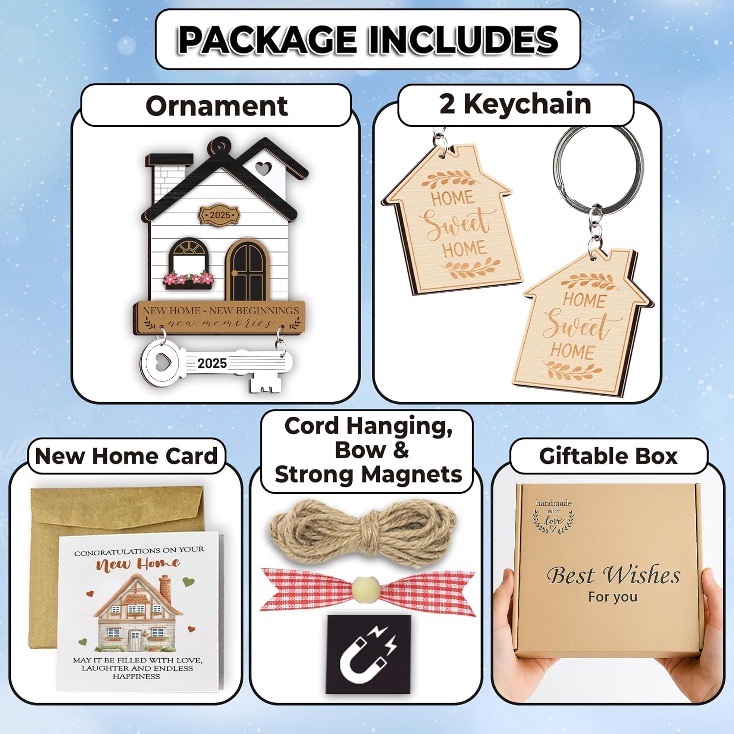 New Home Ornament 2025, House Warming Gifts New Home, Housewarming Gift Presents for Women, Couple, First Apartment Gift 2025, Housewarming Gifts Idea, Christmas House Decoration HO622 image number 1