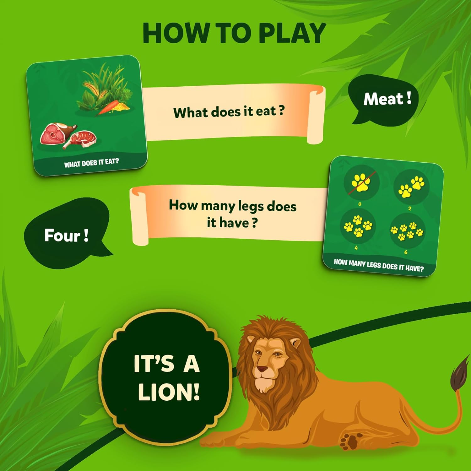 Skillmatics Guess in 10 - Animal Kingdom, Card Game for Preschool Kids, Girls & Boys, Fun Travel Game & Gifts for Ages 3, 4, 5, 6 image number 4