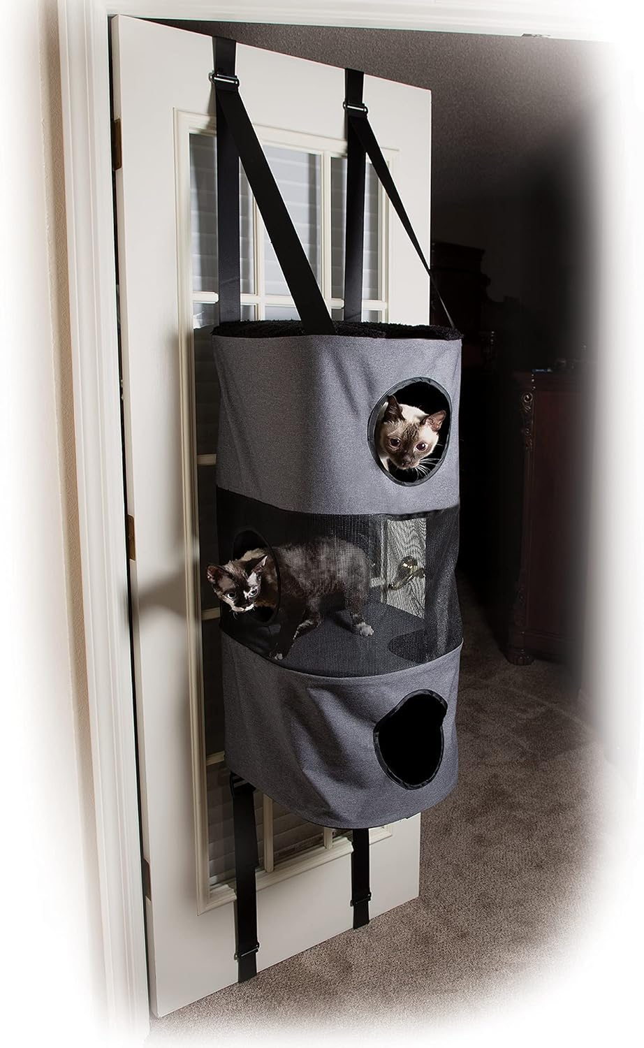 K&H Pet Products Hangin' Cat Condo Multi-Story Classy Gray 3 Story Condo image number 4