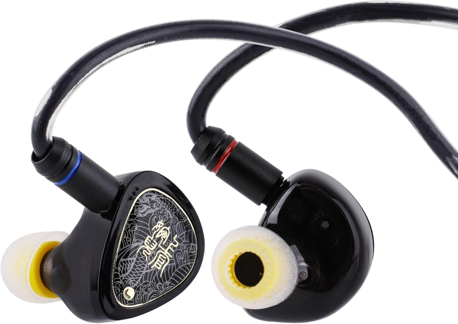 Linsoul TANGZU Wan'Er S.G II in Ear Monitor, Hifi Wired Earbuds, 10Mm Dynamic Driver PET Diaphragm Gaming IEM Earphones with 2Pin Detachable OFC Cable for Audiophile Musician (Clear Black, 3.5Mm)