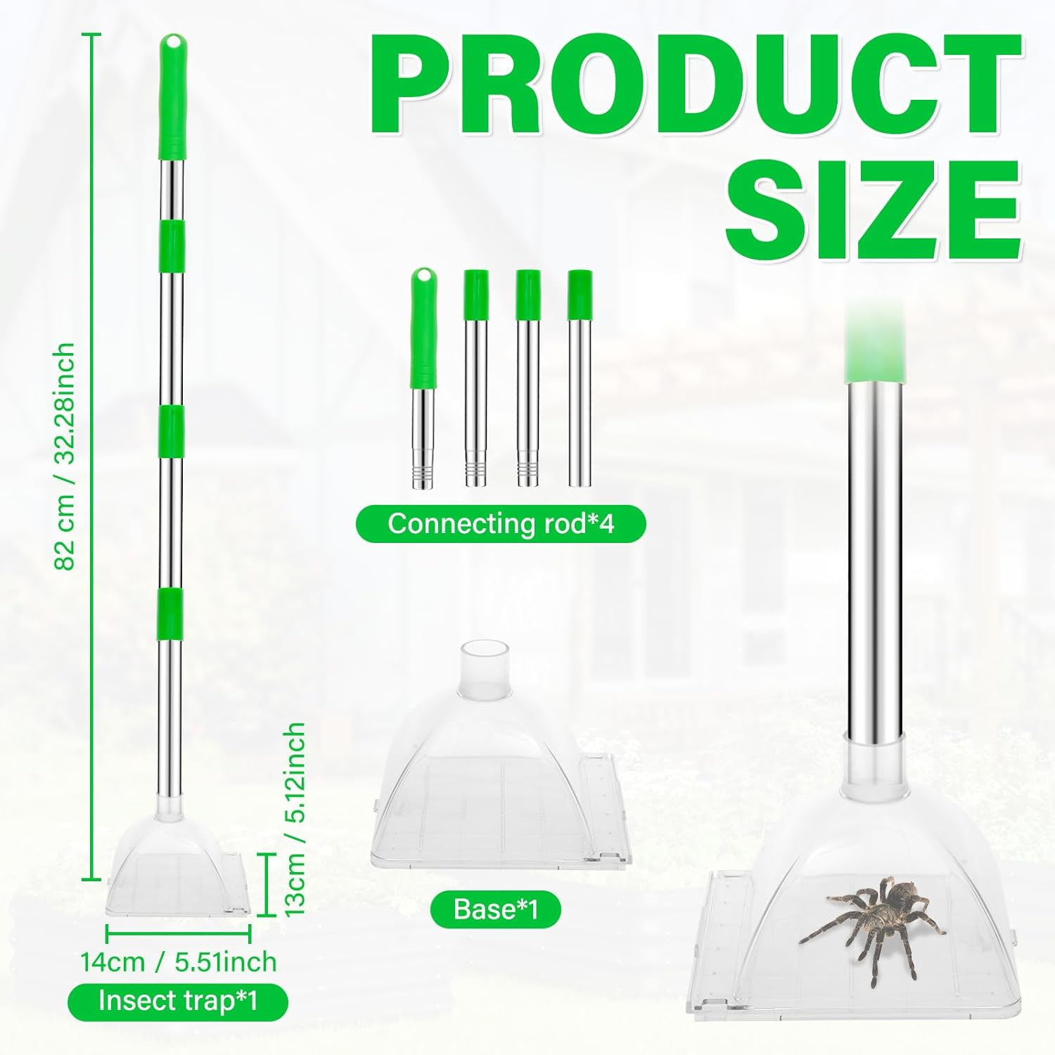 Spider Catcher, Easy Installation Hand Held Bug Catcher with Long Handle, Versatile Application for Home Indoor and Outdoor Use 14X13Cm image number 4
