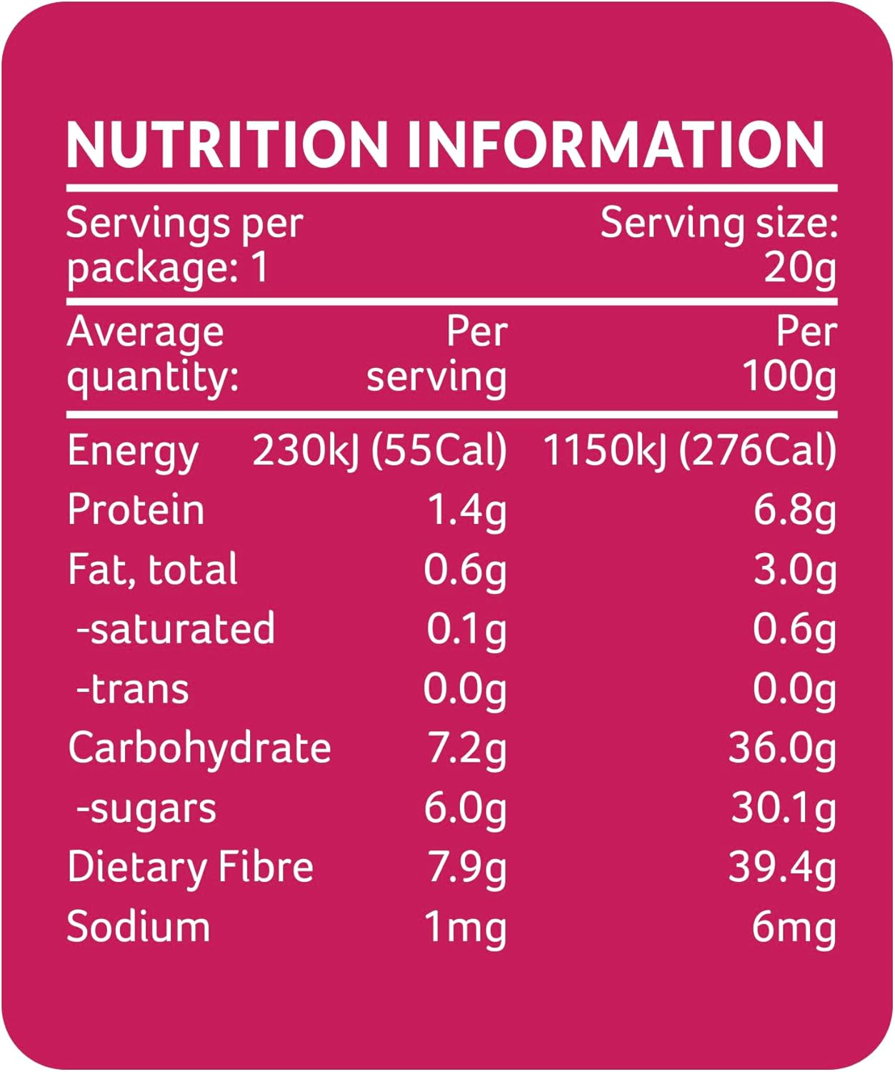 DJ & a Fruity Crisps Raspberry 20G image number 2