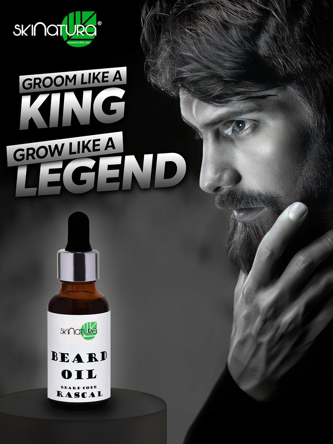Skinatura Beard Growth Oil [Code: Rascal] for Men | for Faster Growth of Healthy Nourishes & Softness Beard (Pack of 3) (30Ml Each) Combo image number 4