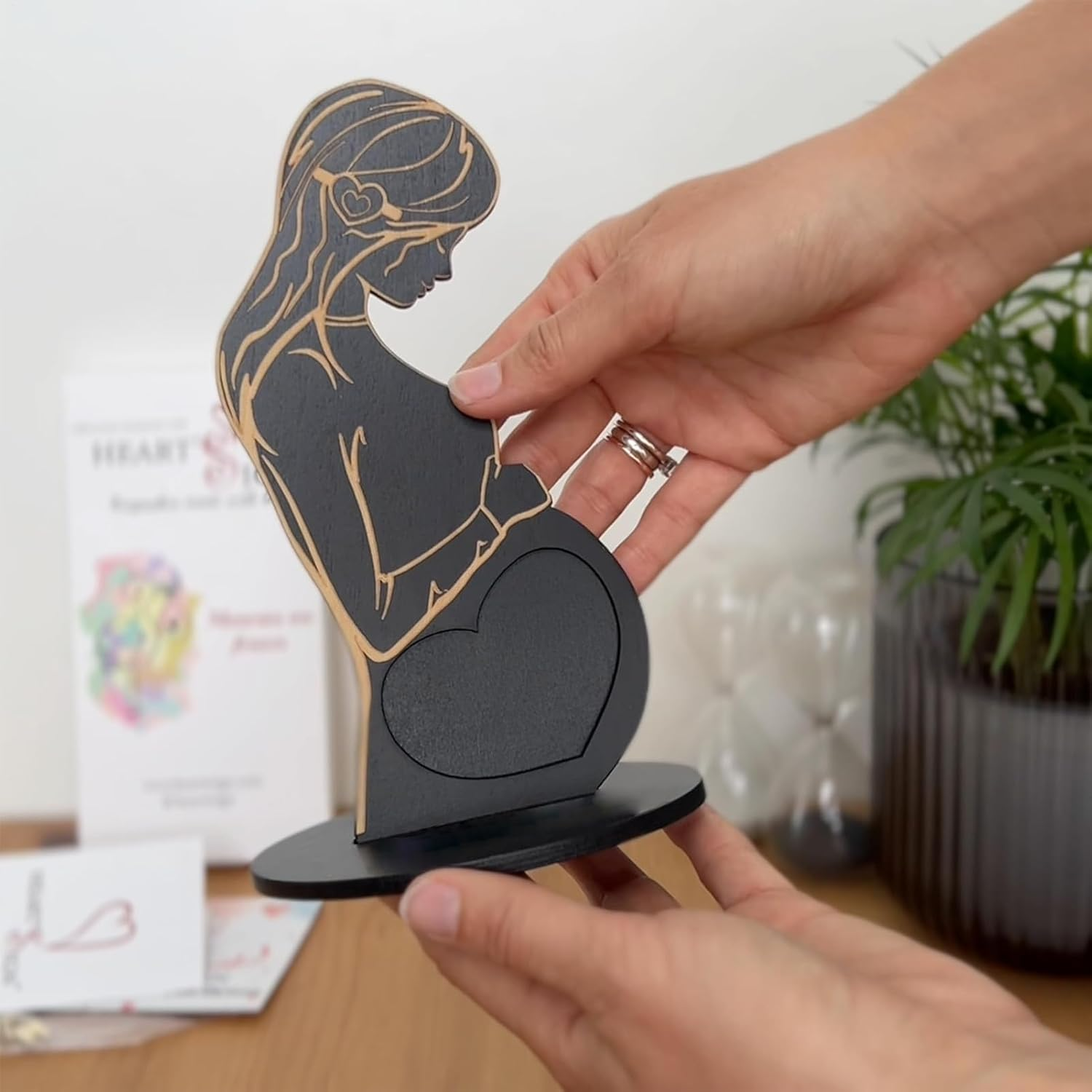 Heart'S Sign Baby Scan Picture Frames - Baby Scan Photo Frames Pregnancygifts for New Mum to Be | Uniquescan Framegifts for Pregnant Women, 20X12X0.5 Cm image number 5