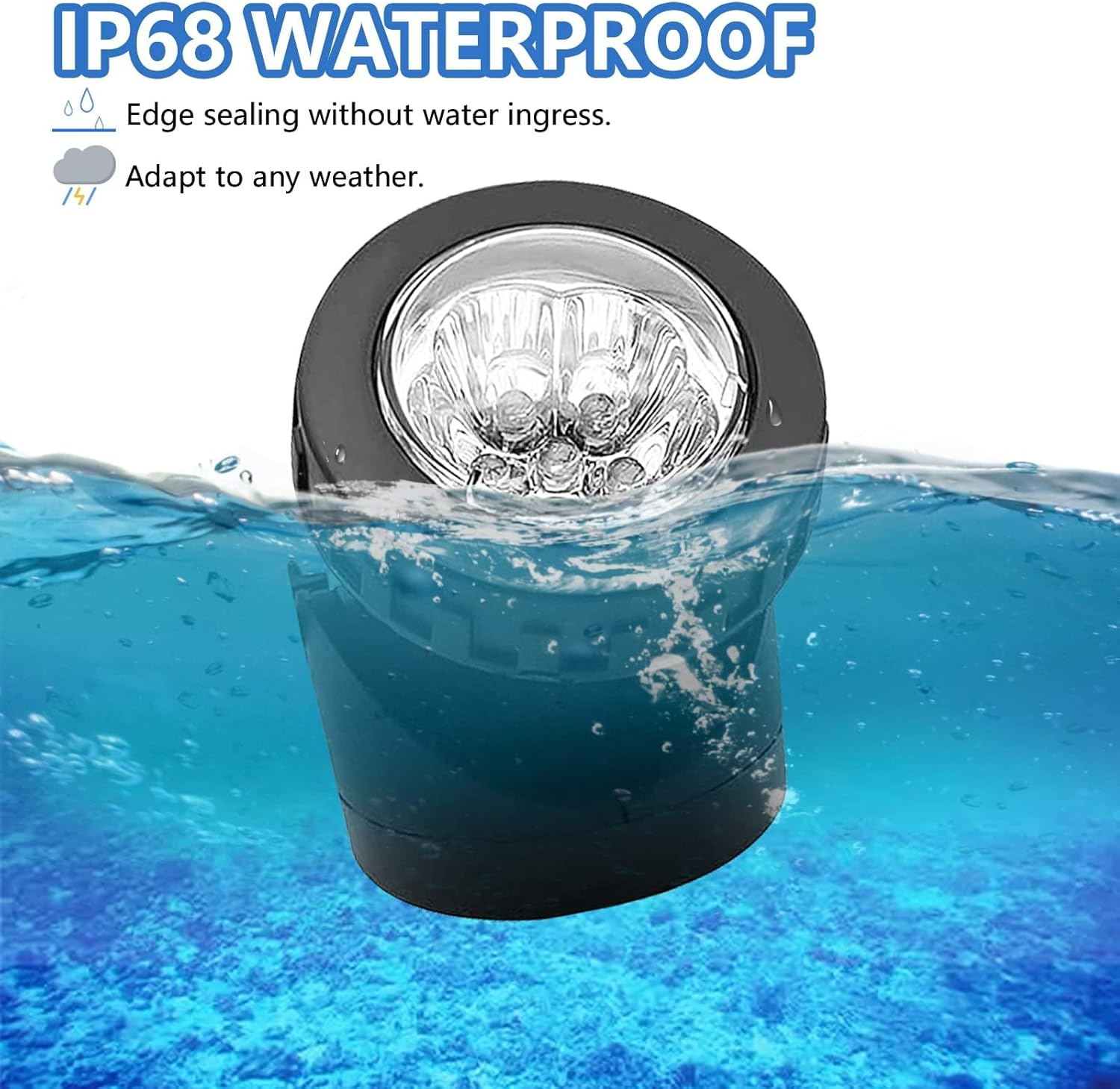 Solar Pond Spotlights, 2 in 1 RGB Color Changing Solar Underwater Lights 12 LED Waterproof Submarine Outdoor Landscape Spot Lights for Ganden Patio Pond Waterfall Fountain image number 1