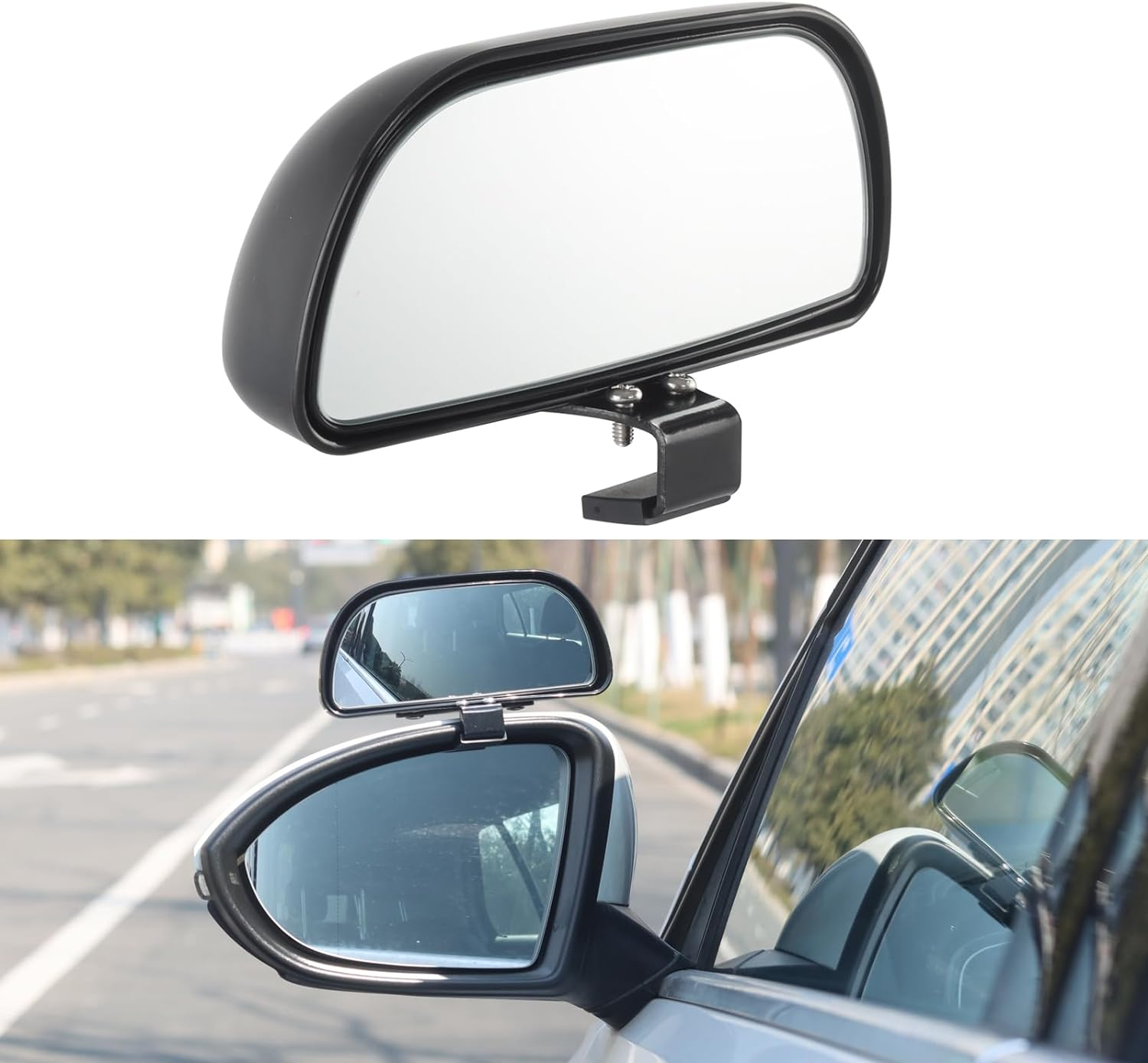 Blind Spot Mirrors for Trucks and Cars,Automotive Side View Concave Mirror Blindspot,360&deg; Large Convex Rearview Exterior Mirror Accessories for Truck and Car(1Pack Black)