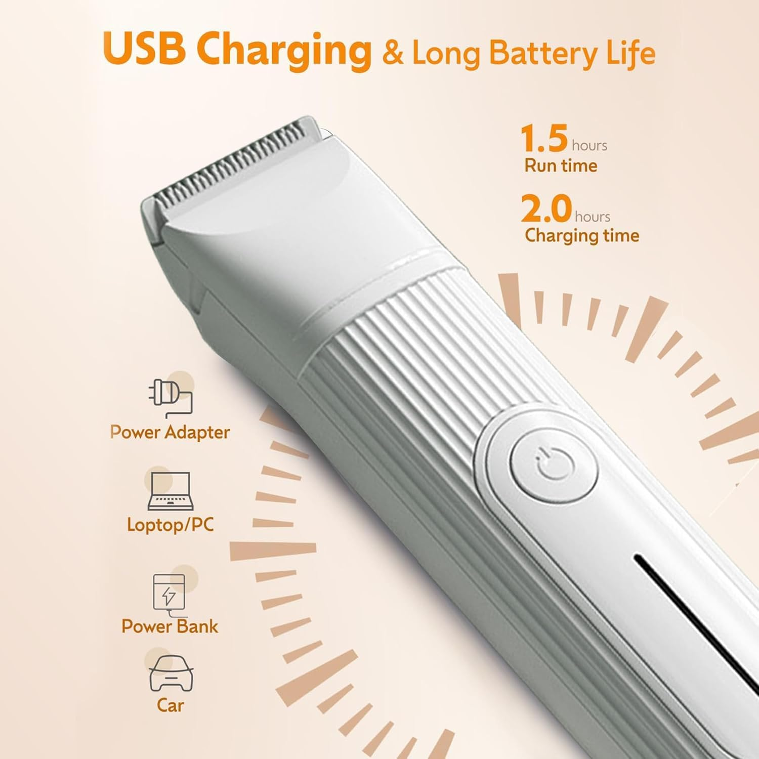 Dog Grooming Clippers Kit, Quiet Cordless Dog Paw Trimmer & Nail Grinder, 4-In-1 Rechargeable Low Noise Pet Hair Trimmers for Small Large Dogs Cats Pets image number 2