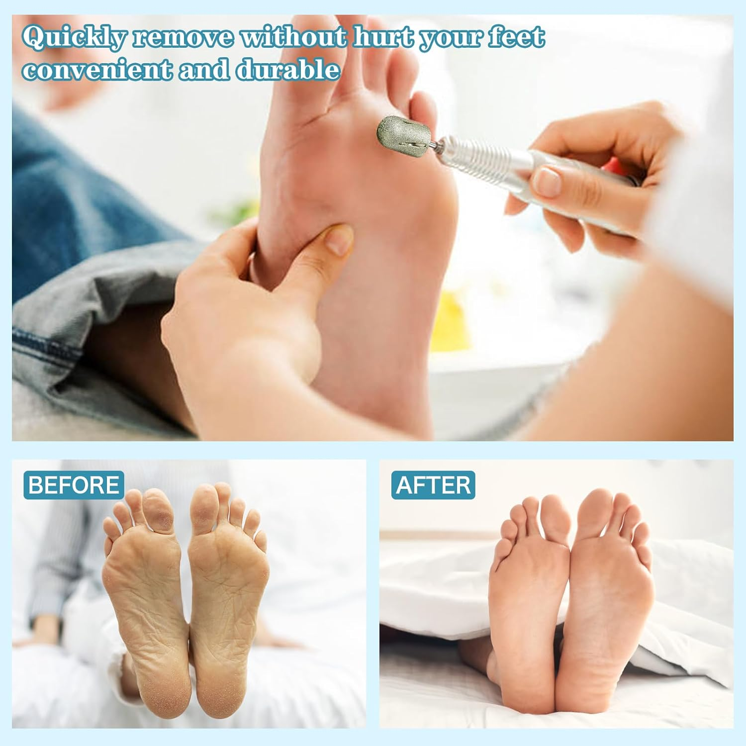 C12Rtive Pedicure Drill Bit,16Mm Diameter 180Grit Diamond Carbide Foot Nail Drill Bit Pedicure Foot Calluses Sanding Polishing Head for Cracked Skin Corns Callus Removal for Home Salon & DIY