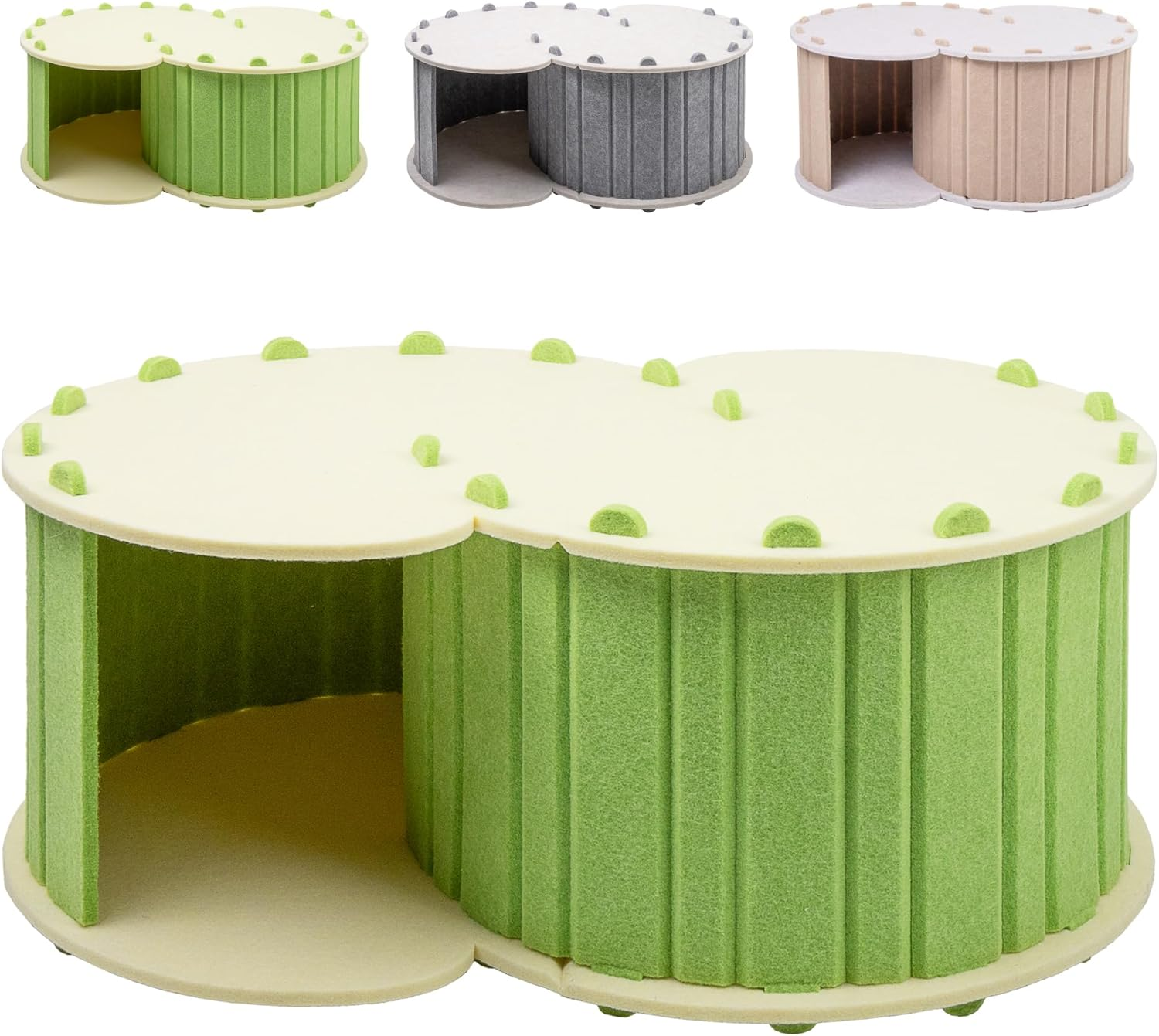 MSBC Cat Claw Sharpener, Felt House for Dogs, All Seasons, Flocked Labyrinth, CC Tunnel, Assembleable, Cute, Lightweight, Durable, Convenient Storage, Size 23.2 X 15.7 X 9.8 Inches (59 X 40 X 25 Cm image number 4