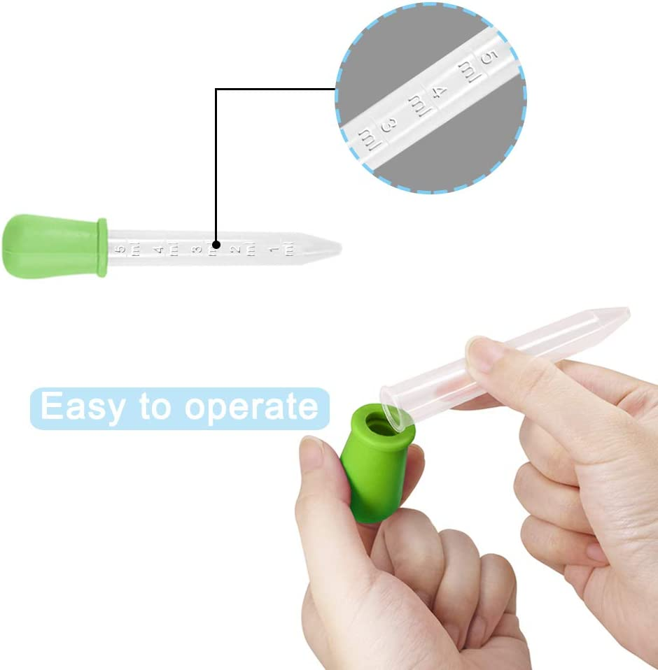 Silicone Candy Molds，Afunta 4 Pcs 66-Cavity Non-Stick Mini Fruit Silicone Gummy Mold with 4 Pcs Dropper for DIY Gummy, Ice, Jelly, Chocolate, Candy - Green,Blue,Pink,Purple image number 1