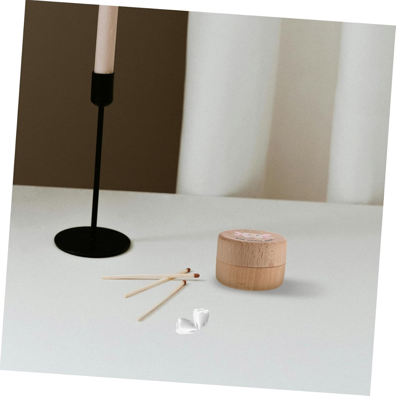 Boy Girl Tooth Holder Boys and Girls Souvenir Teeth Collector Wooden Case Fetal Hair Box image number 5