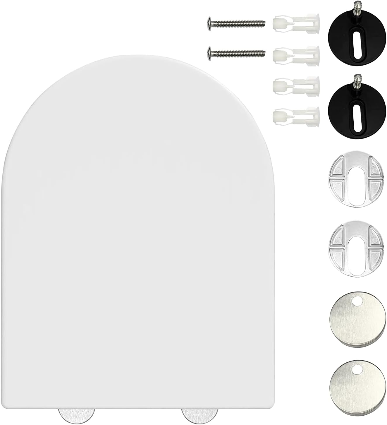 Thicken D-Shaped Toilet Seat,Toilet Seat with Built-In Potty Training Seat, 2-In-1 Family Toilet Seat Cover, Kids Toddler Potty Training Toilet Seat, Slow-Close Toilet Seats Fits Both Adult and Child image number 3