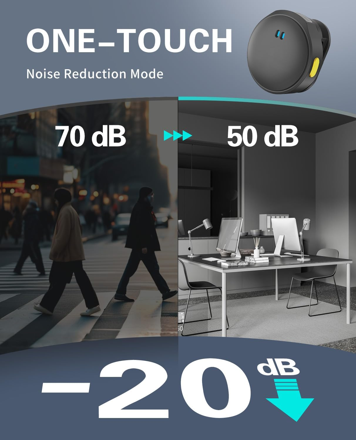 Wireless Lavalier Microphone for Iphone/Android, Mini Lapel Mic with Charging Case, Magnetic Clip, Noise Cancelling, 300FT Range, Condenser Mic for Stream, Vlog, Tiktok and Youtube image number 3