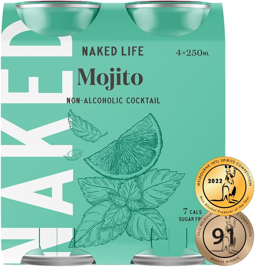 Naked Life Mojito Spritz Non Alcoholic Cocktail 250 Ml (Pack of 4) image number 3