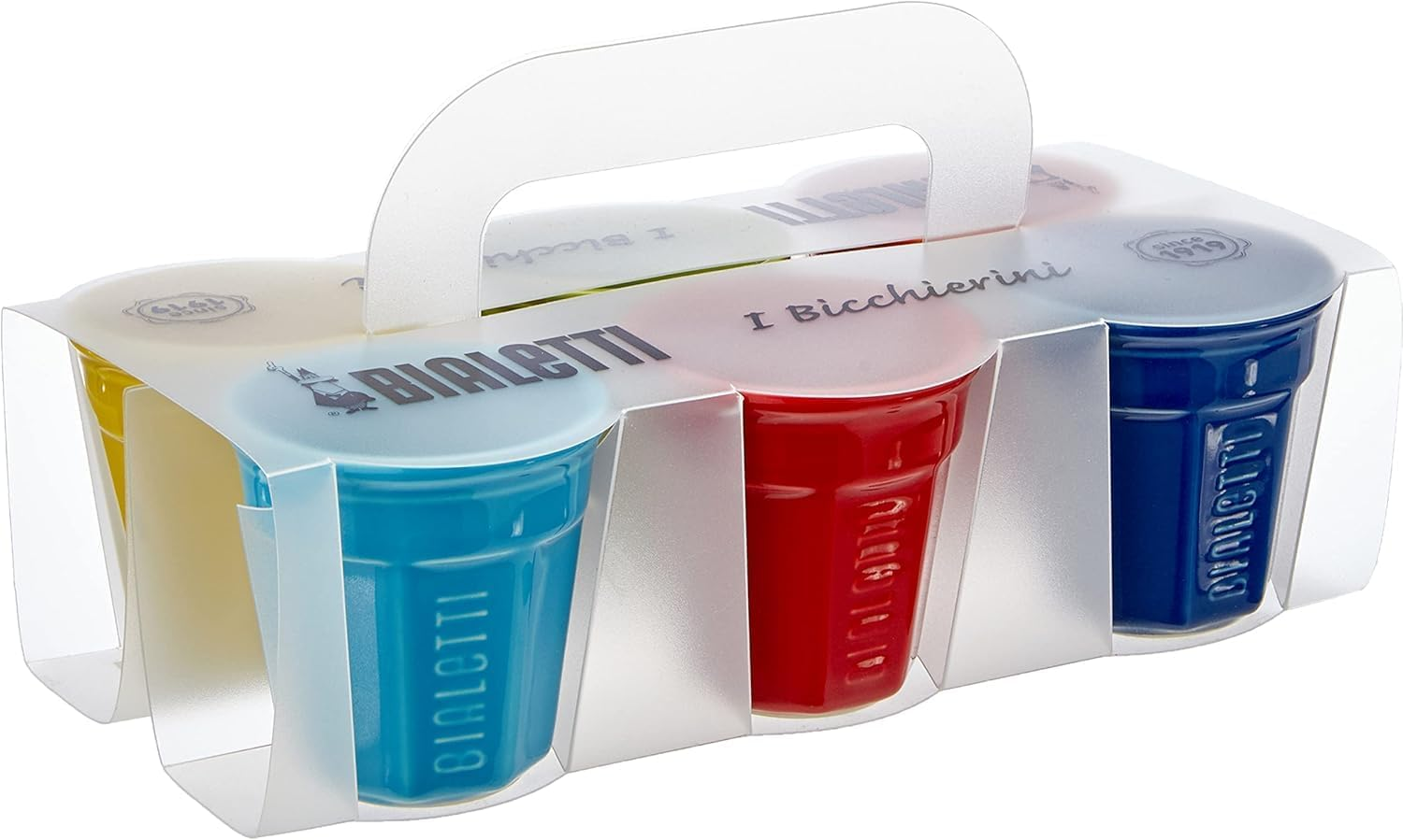 Bialetti Bicchierini Octagonal Espresso Cup Set | 6 Piece Porcelain Coffee Cups | Vibrant Modern Design | Durable Ceramic Construction &ndash; 80 Ml Capacity, Multicolor - Multicolor image number 4