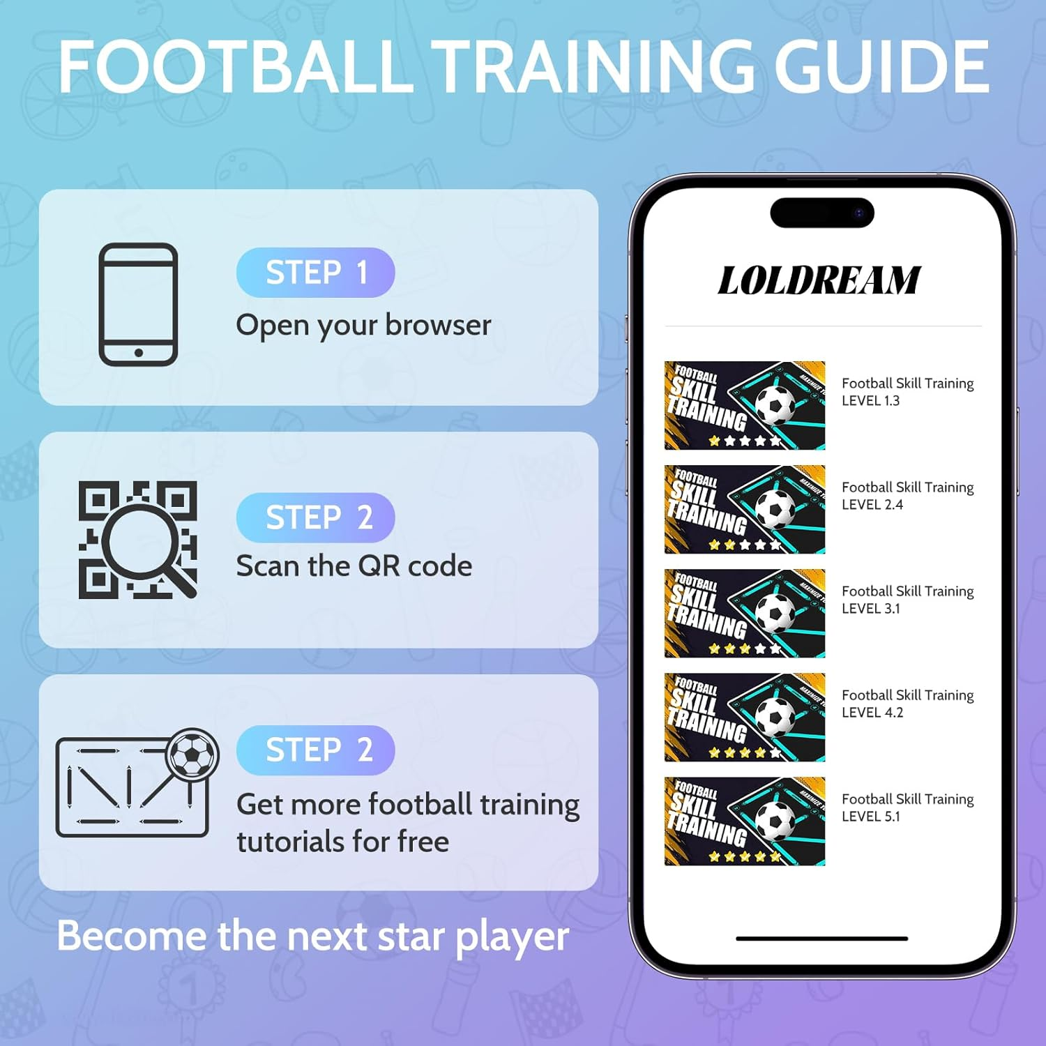 Soccer Training Equipment,Soccer Training Mat with Technique Video Soccer Mat for All Levels: Agility Training, Non-Slip Silent Equipment Footstep Training Mat for Kids Soccer Gifts image number 4