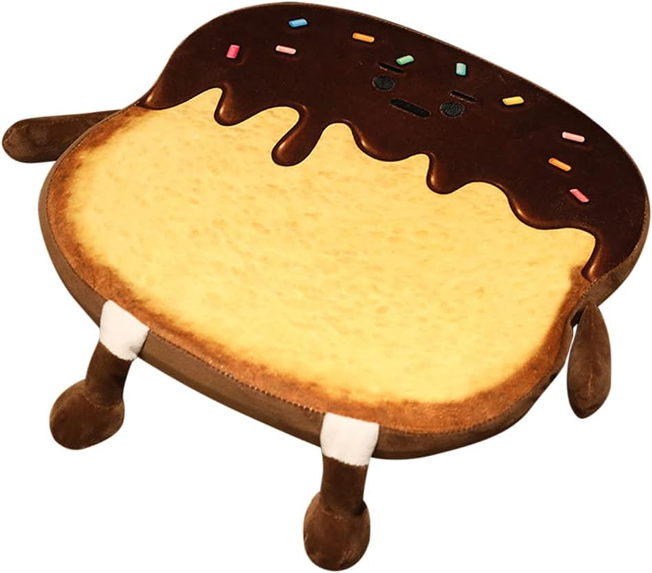 Toast Seat Cushion Cute Chair Pillow Pads Memory Foam with Removable Cover Gaming Chair Office Home Bedroom Shop Restaurant Decor (Strawberry)