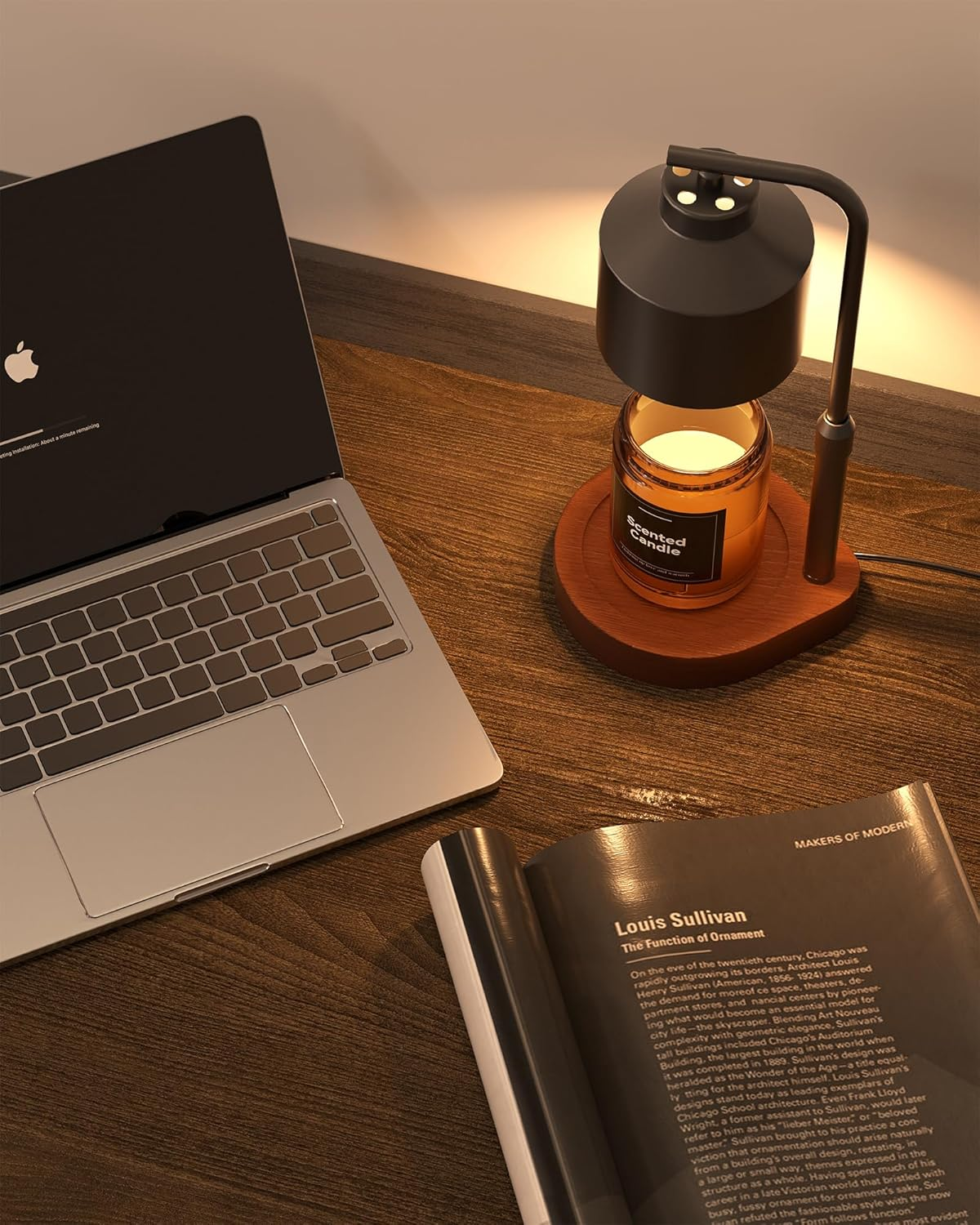 Candle Warmer Lamp with Timer & Dimmer for Yankee Candles, Adjustable Height Candle Warmer for Jar Candles, Wax Melt Lamp for Home Decor & Gifts, Black, 2 Bulbs image number 5