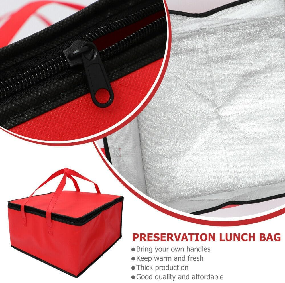 Pizza Delivery Bag Insulated Thermal Food Container Backpack Storage Insulated, Durable Non-Woven Fabric, 40X40X22Cm, Versatile for Hot and Cold Items - Coffee image number 3