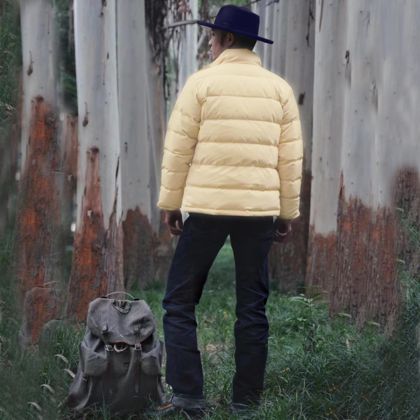 HEYANN Classic Wide Brim Fedora Hat Men Women Wool Felt Fedora Jazz Hat Retro Panama Fedora Hats Gentleman Jazz Cap with Belt Buckle for Beach Party image number 4