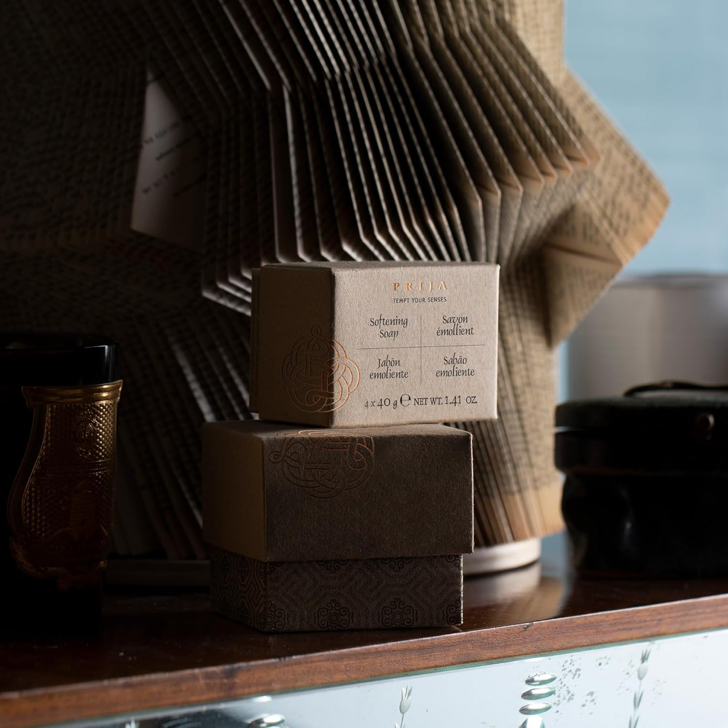 Prija Softening Vegetable Soap Gift Pack for Hand Cleansing and Moisturising, Premium Enriched Hydrating Hand Soap with Vegetable Glycerin in Travel Size 4 X 40G