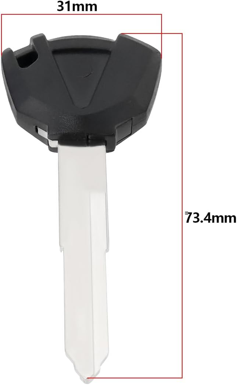 SG Store 3PCS Motorcycle Blank Blade Uncut Key Compatible with Kawa-Saki Z400 Z900 Z750 Z1000 2017-2020 Compatible with Ninja ZX-6R ZX-7R ZX-9R ZX-10R ZX-12R ZX-14R Replacement Key image number 3