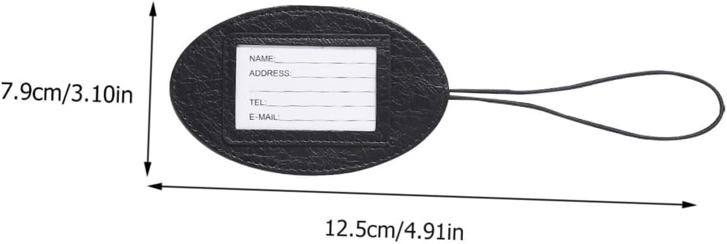 KOMBIUDA 3Pcs Multifunctional PU Leather Travel Id Tags Baggage Suitcase Labels Lightweight Portable Bag Tags for Luggage Handbags Backpacks Random Color Random Color image number 3