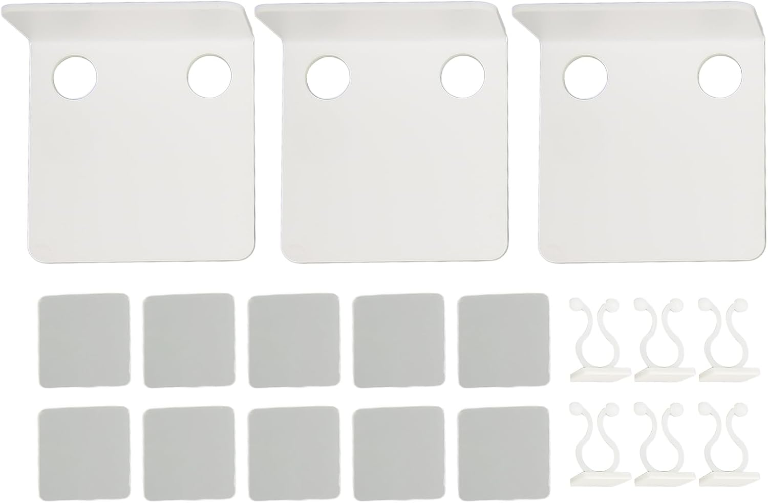 Small Security Cameras Wall Shelf Sturdy Acrylic Floating Shelves Set for Cameras and Baby Monitors, Easy Installation for Bedrooms and Offices (Black) (White)