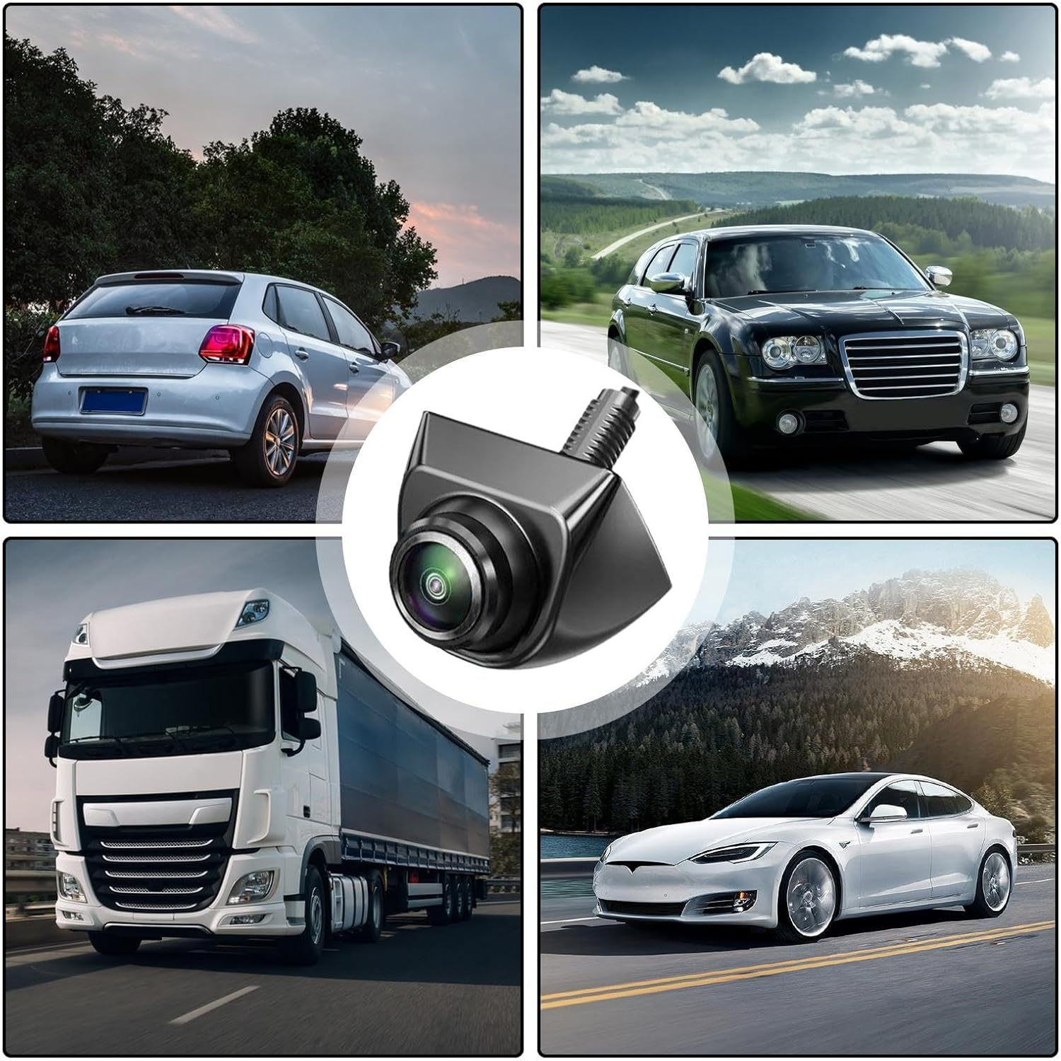 Vehicle Backup Cameras, 360-Degree Rotating Waterproof Car Rear View Camera, 1080P Metal Front Car Camera, Wide Angle Car Reverse Camera for Daytime, Trailer, Van, Pickup image number 3