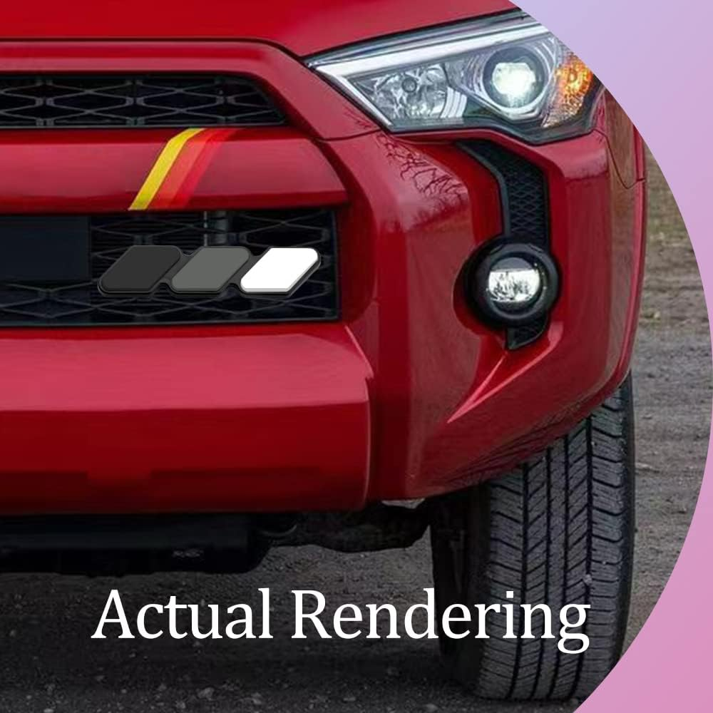 Middrivr TRD Grille Decor Badge, Tri-Color Grille Insert Trims, Emblem Decoration Accessories for Tacoma 4Runner Tundra Sequoia Rav4 Highlander (Grey) image number 3