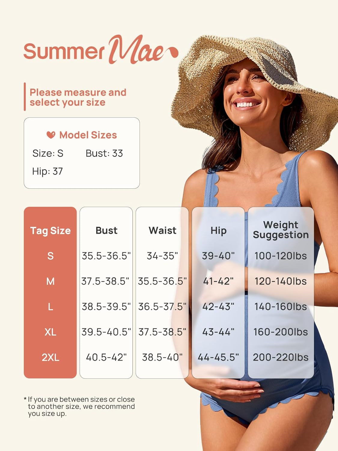 Summer Mae Ribbed Maternity One Piece Swimsuit Scalloped Cut Out Pregnancy Bathing Suit Square Neck Swimwear image number 1