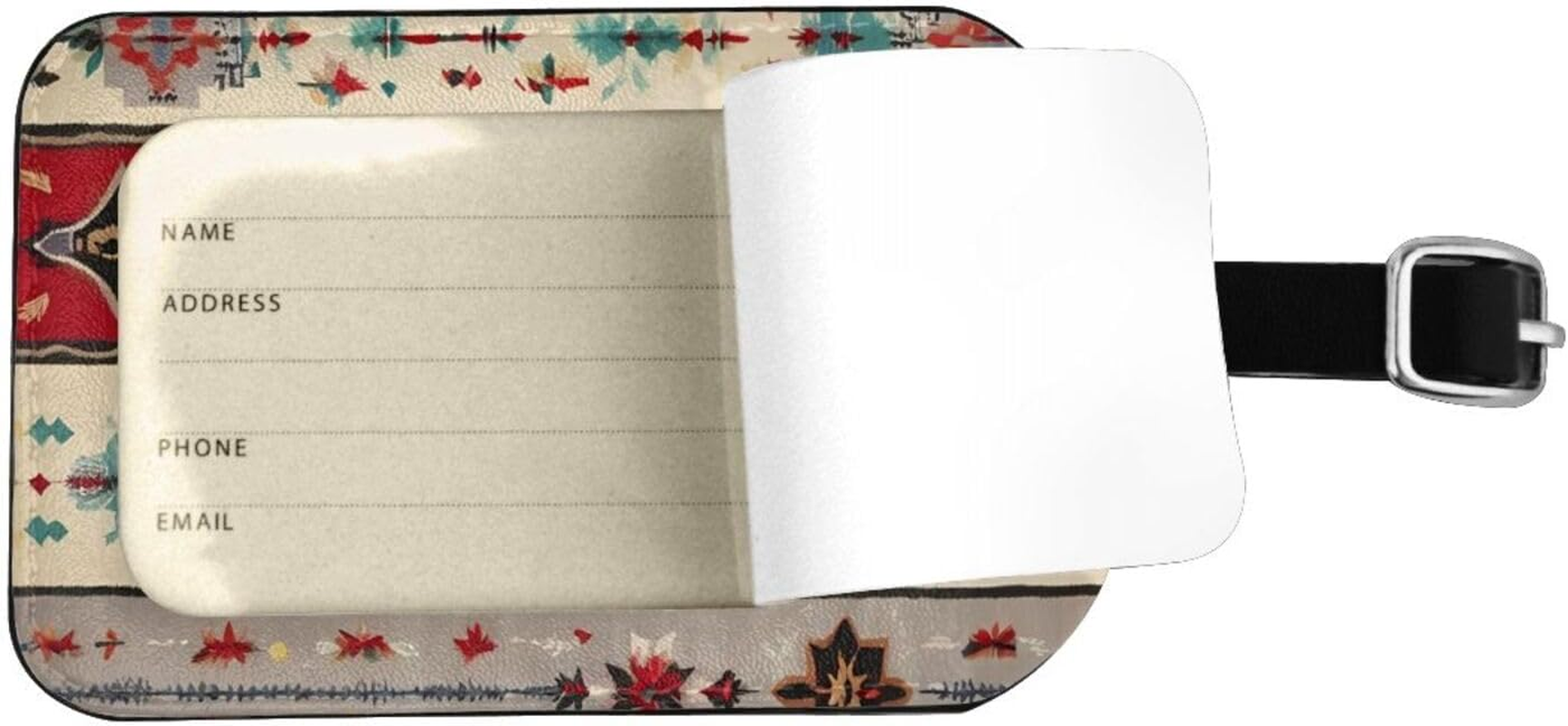 Navaho Style Print Elegant Tag Stylish Tag Luggage Tag 4.3 X 2.76 Inch for Suitcases Travel Bags image number 4