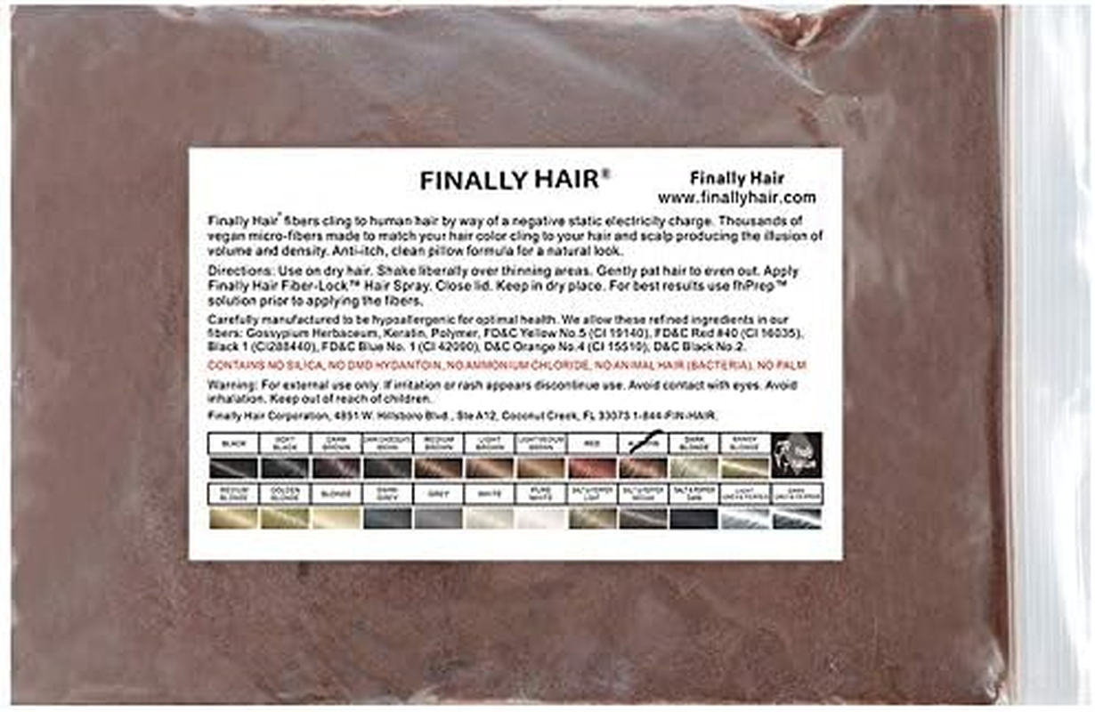 Finally Hair Fibers Refill Bag - 56 Grams of Premium Hair Loss Concealer in a Refill Bag (Auburn)