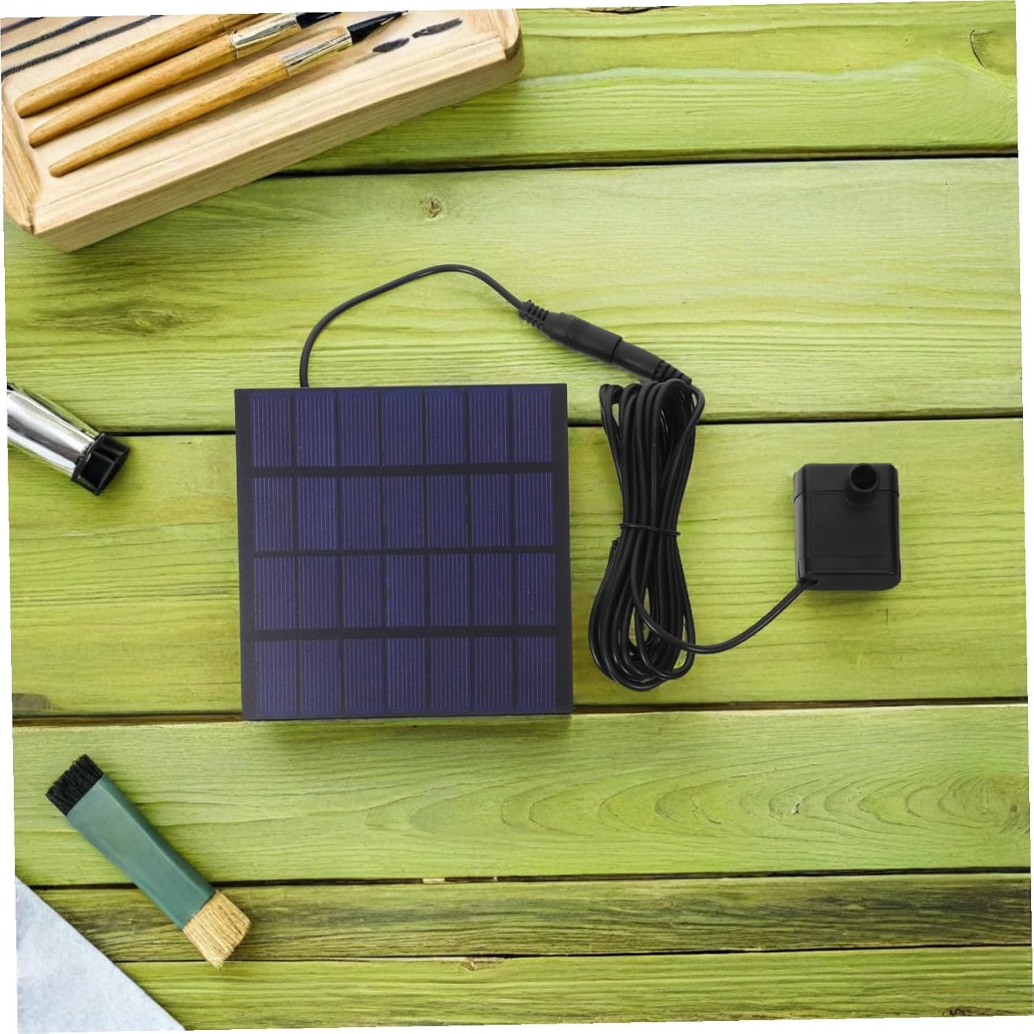 COHEALI Solar-Powered Garden Fountain with Built Pump Solar Panel Water Feature for Patio Easy Installation Outdoor Landscape Waterfall Fountain image number 1