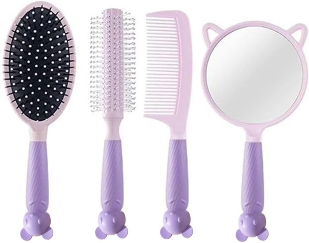 MTSDM Air Cushion Comb Massage, Portable Anti-Static Fluffy Comb, Ladies Airbag Comb, Long Hair Straight Hair Curly Hair Home with Handheld Mirror image number 5