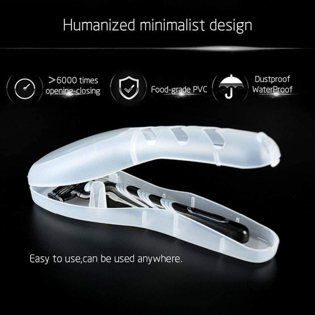 Transparent Portable Travel Men Manual Razor Protector Plastic Box Cover Container Storage Shaver Holder Protector Case Organizer, Shavers Men'S Electric Shaver Accessories