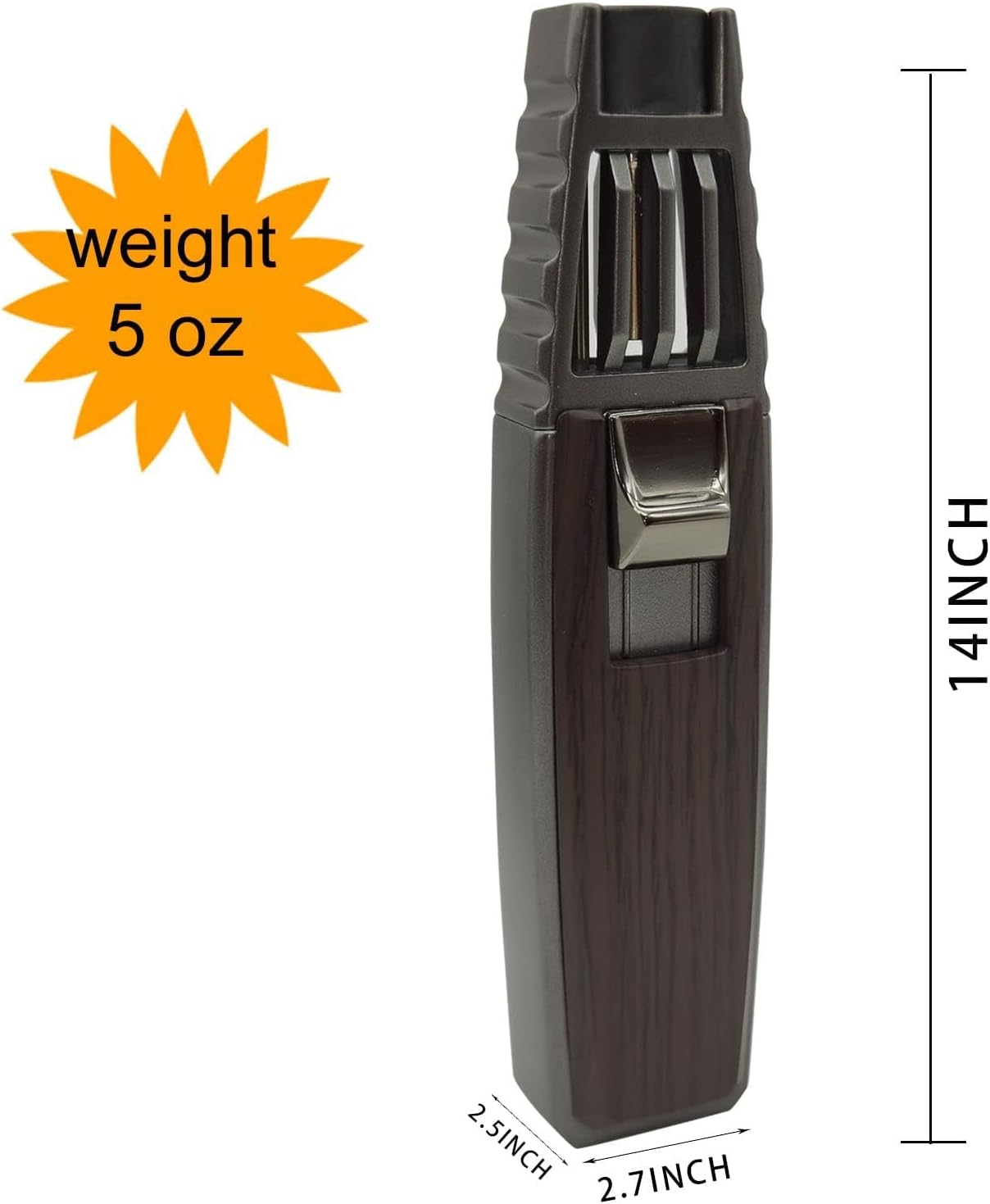 JOBON Solar Beam Torch, Adjustable Flame Butane Refillable Culinary Cooking Lighter for Baking Creme Br&ucirc;l&eacute;e Kitchen BBQ Camping - No Gas Included (Brown) image number 6